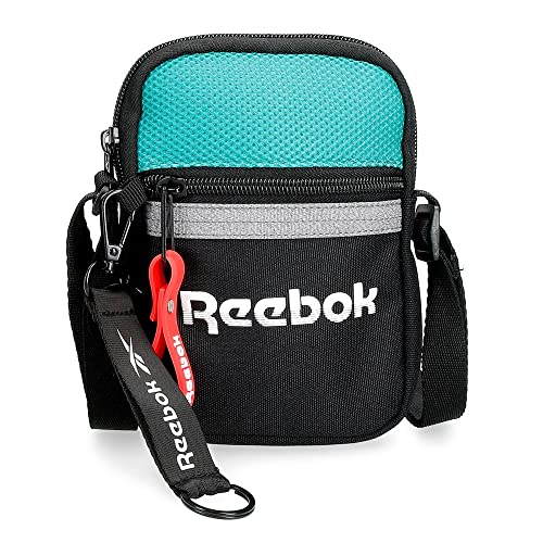Reebok Andover Borsa A Tracolla Piccola Nera 12X17X2,5 Cm Poliestere