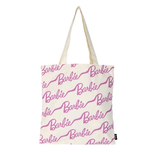 Cerdá Life'S Little Moments Borsa Shopping Barbie - Colore Rosa - 36 X 39 X 0,4 Cm - 2 Manici - Realizzata In Poliestere E Cotone - Stampa Barbie - Pr