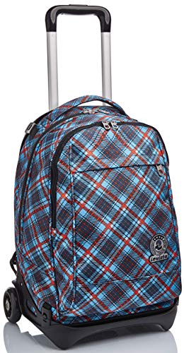 Invicta Trolley Scuola Sganciabile, Blu, 3 In 1, Triplo Uso, Zaino Con Carrello Sganciabile, Con Tasca Con Organizer, Zaini E Trolley, Scuola, Bambini