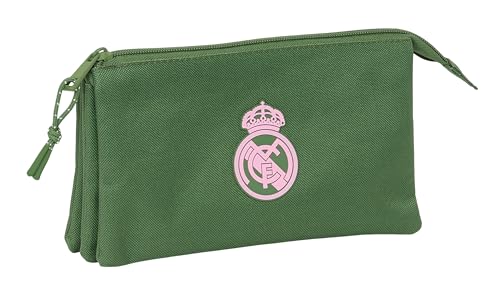Safta Real Madrid Femenino - Astuccio Triplo, Astuccio Per Bambini, Ideale Per Bambini In Età Scolastica, Comodo E Versatile, Qualità E Resistenza, 22