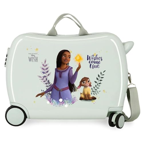 Disney Wishes Come True Valigia Per Bambini Rosa 50X38X20 Cm Rigida Abs Chiusura A Combinazione Laterale 34L 1,8 Kg 2 Ruote Bagaglio Mano, Rosa, Tagli