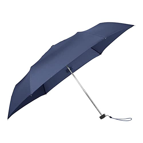 Samsonite Rain Pro - 3 Section Manual Mini Flat Ombrello Pieghevole.22 Cm, Blu (Blue)