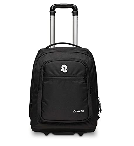 Trolley Invicta - Bump Plain, Verde - 2 Scomparti + 2 Tasche Frontali + Tasca Porta Borraccia - Maxi Capienza 42 Lt - Scuola, Viaggio & Tempo Libero