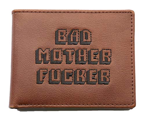 Bmf Portafoglio Pulp Fiction "Bad Mother Fucker" Scritta Cucita E Patente Jules