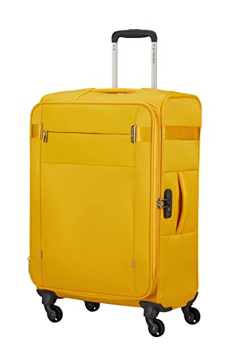 Samsonite Citybeat, Valigetta E Trolley, Giallo (Golden Yellow), Spinner M Exp (66 Cm - 67/73 L)