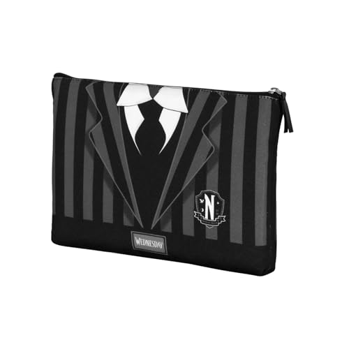 Wednesday Mercoledì Uniform-Borsa Da Toilette Soleil, Nero, 30,5 X 22,5 Cm