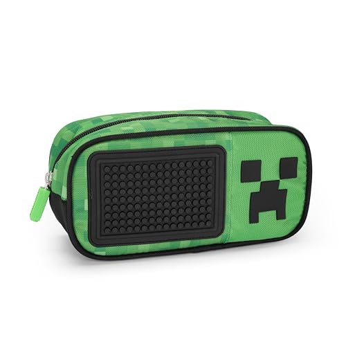 Minecraft - Astuccio Scuola Ufficiale Minecraft, Astuccio Bambino E Bambina Rettangolare Large, Ideale Per Riporre La Cancelleria, Con Pratica Chiusur