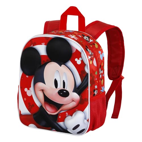 Disney Zaino 3D Piccolo, 26 X 31 Cm, Capacità 8.5 L, Rosso Twirl