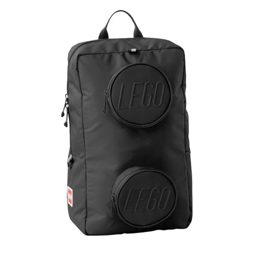 Lego® Signature Zaino Mattoncino 1X2 Con Scomparto Per Tablet/Laptop, 18L, Doppia Tasca Frontale Porta Accessori - Nero
