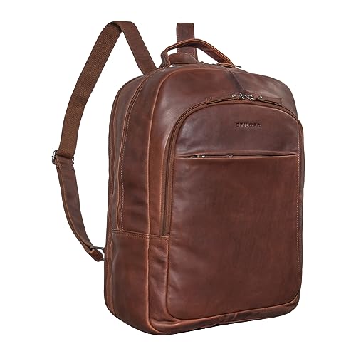 Stilord 'Florin' Xxl Zaino Business In Pelle Grande E Ampio Per Laptop Da 17 Pollici Con Molti Scomparti In Vera Pelle Vintage Borsa Da Insegnante, Co