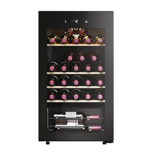 Haier Hws34Ggh1 - Climatizzatore Per Vino Serie 50 3, Per 34 Bottiglie, Wifi E App Hon, 1 Zona, Compressore A Bassa Vibrazione, Porta In Vetro Resiste