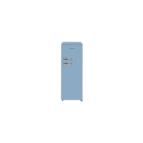 Akai Frigorifero Doppia Porta Con Congelatore Retro' 244Lt Class F Blu Vintage Libera Installazione Class280Kbl