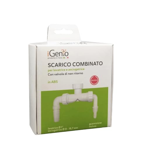 Scarico Combinato Per Lavatrice E Asciugatrice Con Valvola - Conf. 1 Pz