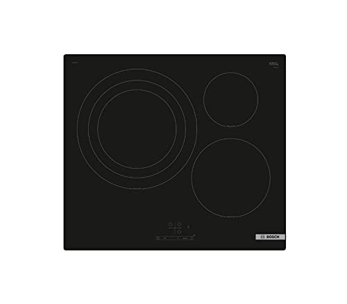 Bosch Pid61Rbb5E Encimera Inducción Encastrable 60 Cm. 3 Zonas Color Negro/Terminación Cristal Touchselect Zona De 32 Cm,Con Serigrafía Circular
