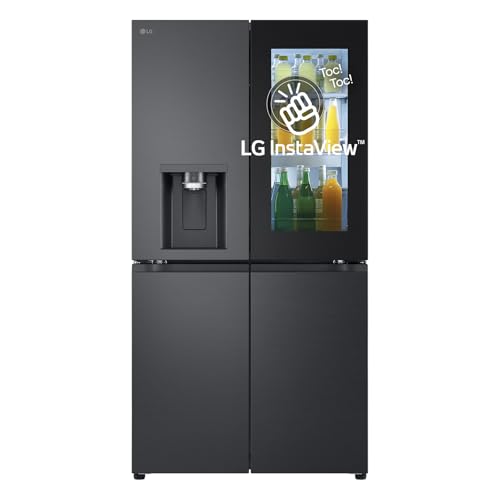 Lg Gmg960Evje Frigorifero Multidoor Instaview, Frigorifero 4 Porte, Classe E, 638L, Dispenser Acqua E Ghiaccio Con Uvnano, Connettività Wi-Fi Con App