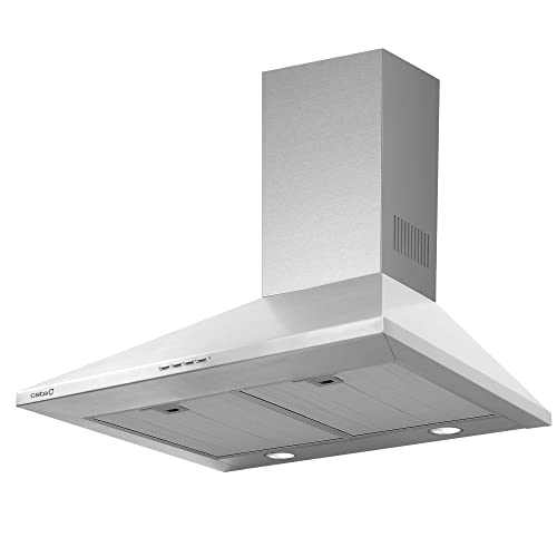 Cata Beta 600 Cappa Cucina Tipo Decorativa Motore 280W Classe Energetica A 3 Livelli Di Aspirazione Pannello Di Controllo Elettronico Finitura In Acci