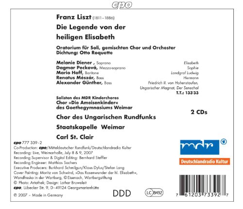 Liszt: La Leggenda Di Santa Elisabetta