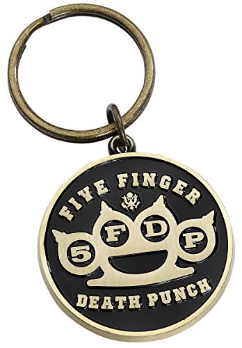 Five Finger Death Punch Ffdp Band Name Logo Metal Keychain Keyring Gift Official