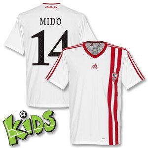10-11 Zamalek Maglia Casa + Mido 14 (Stile Tifoso) - Ragazzi Di Romashop