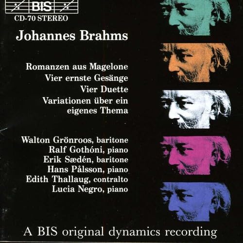 Brahms: Romanzen Aus Magelone Op. 33