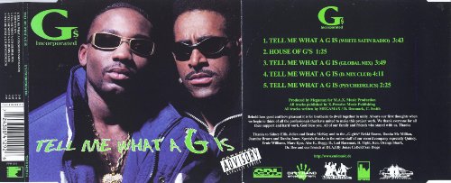 Tell Me What A G Is [Single-Cd]