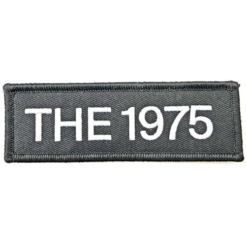 Rock Off Officially Licensed Products The 1975 Patch Band Logo Nuovo Ufficiale Nero Embroidered Woven Iron On