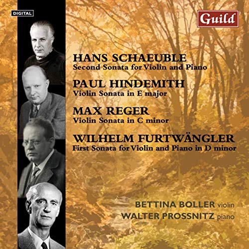 Violin Sonatas By Schaeuble Hindemith Reger Furtwa (2 Cd)