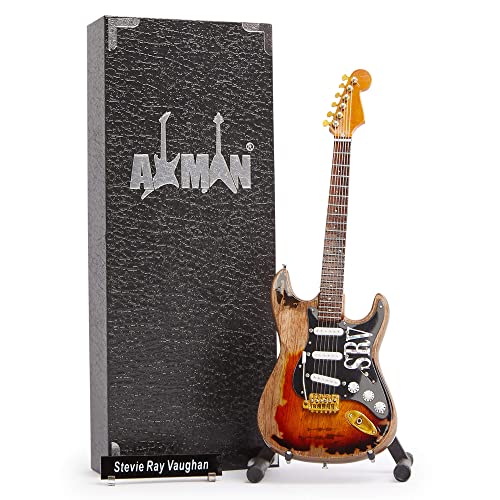 Stevie Ray Vaughan - Chitarra In Miniatura - Regali Musicali - Ornamento Fatto A Mano