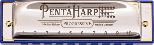 Hohner Armonica Pentaharp Armonica, Chiave Di Sol Minore, Acciaio Inossidabile (M21Bx-Gm)