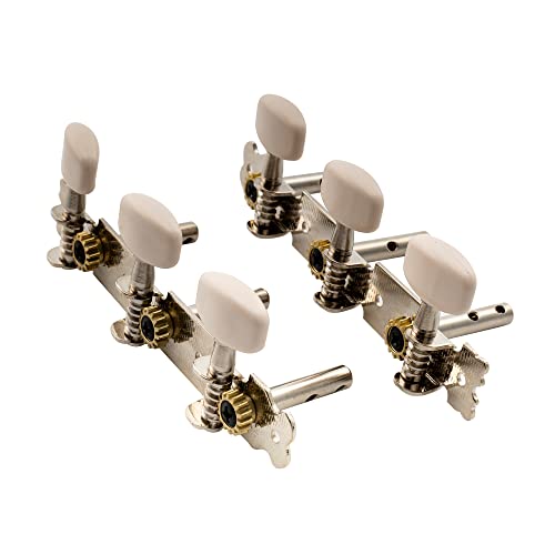 Musiclily 3+3 Meccaniche Per Chitarra Acustica, Nichel