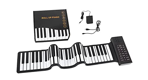 Mcgrey Ra-61 Pianoforte Arrotolabile Con Batteria - 61 Tastiera Elettronica Pieghevole Con Midi-Usb - Keyboard Portatile Flessible Con 128 Toni E Ritm