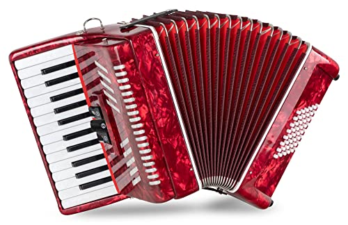 Classic Cantabile Fisarmonica 48 Bassi "Secondo V" Rosso