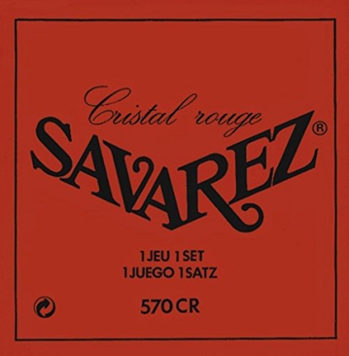Savarez 656017 Corde Per Chitarra Classica Alliance Cristal 570Cr Set Tensione Standard, Cristal Nylon, Rivestite Argentato, Rosso