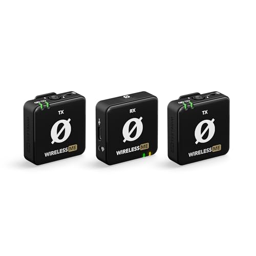 Røde Wireless Me Dual Set - Sistema Microfonico Wireless Compatto Con Tecnologia Gainassist E Microfoni Integrati Per Filmmaking, Interviste E Creazio