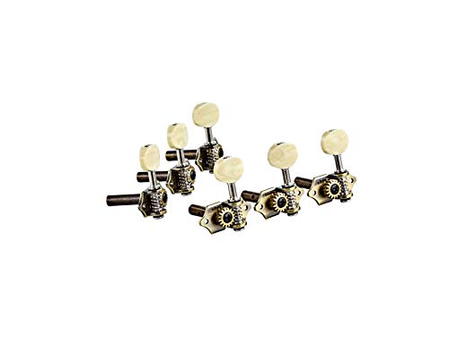 Ortega Guitars - Set Di Meccaniche Per Chitarra Acustica/Elettrica, Stile Vintage, Per Piastre Forate (Otmvg-Bs)