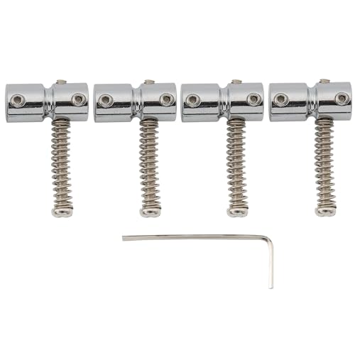 Musiclily Pro 19Mm Sellette In Acciaio Per Basso Elettrico 4 Corde Tipo Jazz/Precision, Cromato (Set Di 4)