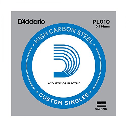 D'Addario Plain Steel Single String - Pl010 - 1 X Single Pl010 String With Ball End