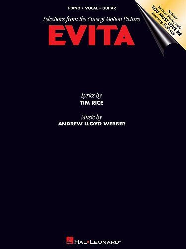 Evita: Selections From The Motion Picture. Partitions Pour Piano, Chant Et Guitare(Boîtes D'Accord)