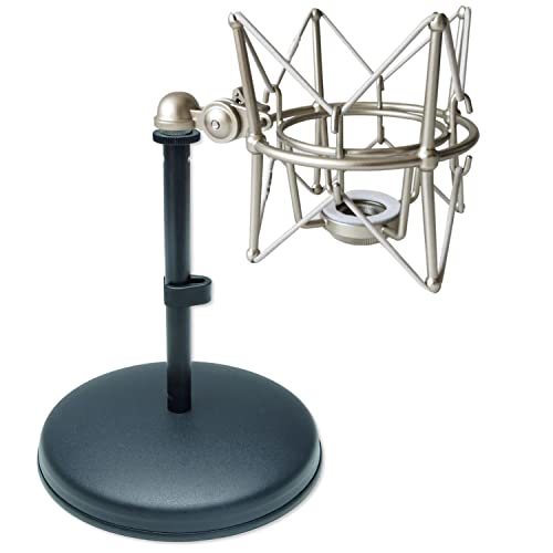 Ms088 Ragno Per Microfono + Keepdrum Microfono Treppiedi Da Tavolo