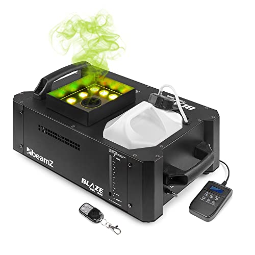 Beamz Blaze800 - Macchina Per Fumo Verticale E Orizzontale Rgba, 800 Watt, 12 Led Da 4 Watt, Serbatoio 2,8 L Con Indicatore, Modalità Dmx O Autonoma,