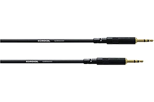 Cordial - Cfs 1.5 Ww Cavo Bilanciato, Mini Jack Trs/Mini Jack Trs Rean 1,5 M, Nero