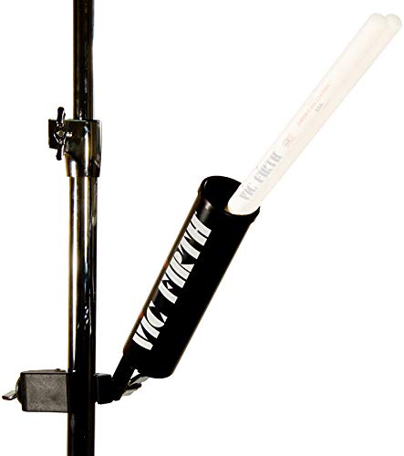 Vic Firth - Porta Bacchette Per Batteria Di Acciaio Con Morsetto - Nere Con Logo