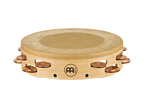 Meinl Percussion Ae-Mtah2Bo - Tamburello, Collezione Artisan, 10" (25,4 Cm), Con Membrana In Pelle Di Vitello E Cimbalini In Bronzo, Colore: Legno Nat