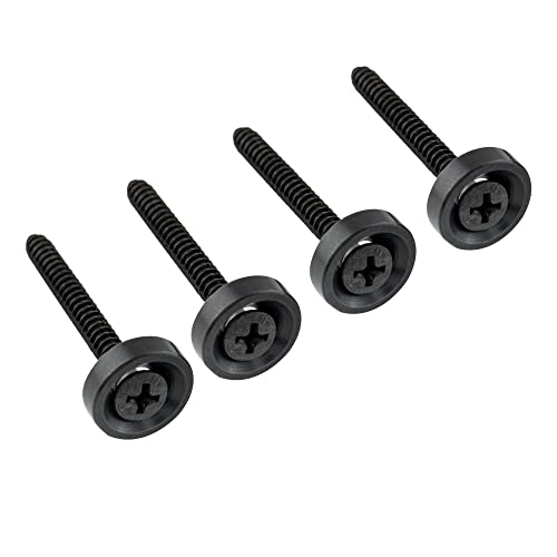 Musiclily Pro 15Mm Boccole Attacco Manico In Acciaio Con Viti Per Chitarra Elettrica E Basso, Nero (Set Di 4)