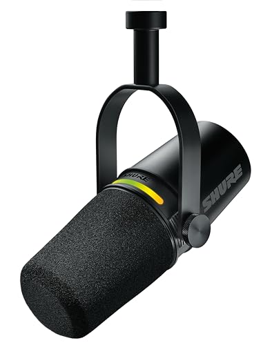 Shure Mv7+ Microfono Per Podcast-Audio Avanzato, Pannello A Sfioramento A Led, Uscite Usb-C E Xlr, Modalità Livello Automatico, Filtro Pop Digitale, E