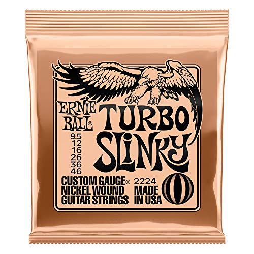 Ernie Ball, Turbo Slinky Nichelwound, Corde Per Chitarra Elettrica, Diametro 9,5-46