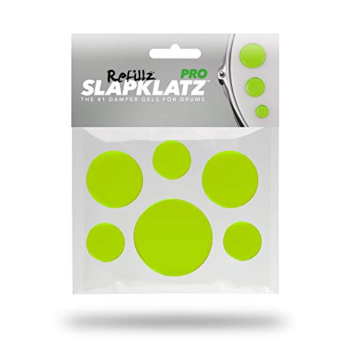 Slapklatz Pro Refillz (Alien Green) Smorzatori Per Tamburi | 12 Pezzi | 3 Misure | Atossico