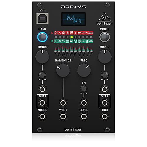 Modulo Oscillatore Multimotore Ad Alta Risoluzione Behringer Brains Per Eurorack Con 20 Motori Di Sintesi, Qualità Del Suono A 96 Khz E Oscilloscopio 