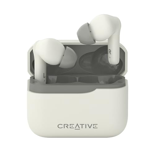 Creative Zen Air Plus - Auricolari In-Ear Leggeri Senza Fili, Con Audio Bluetooth Le, Cancellazione Attiva Del Rumore Ibrida, Modalità Ambiente, Fino