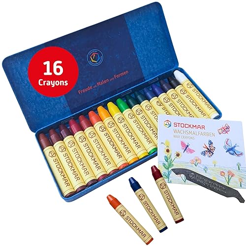 Stockmar Waldorf Homeschool, Set Di 16 Pastelli A Cera D'Api, Atossici, Pastelli A Cera D'Api Per Bambini E Bambini, Waldorf Homeschool, Waldorf Art S